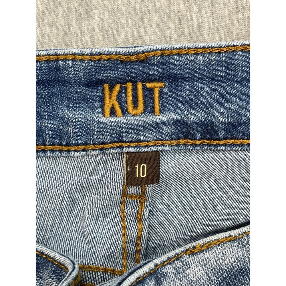 Kut From The Kloth Jeans Womens 10 Blue Cotton Blend Stretch Boyfriend Mid-Rise - Picture 3 of 7